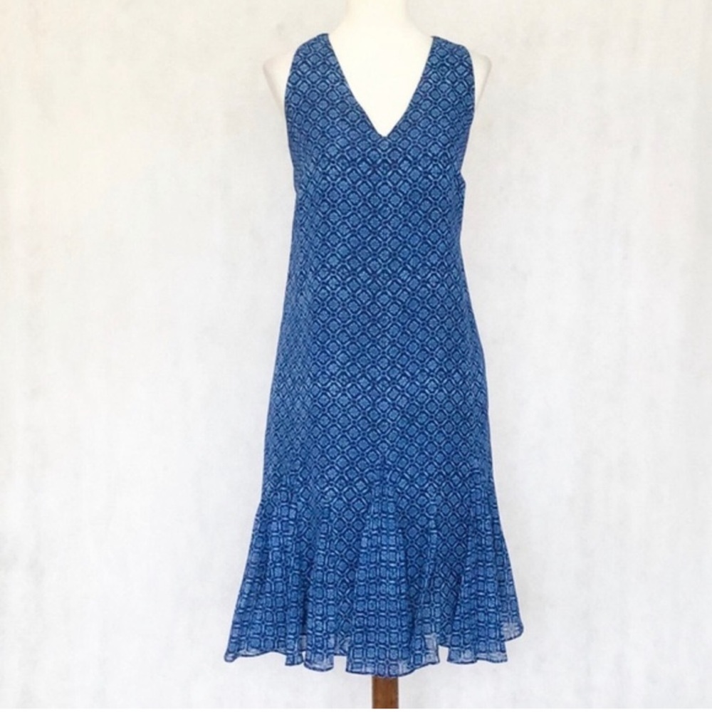 Ralph Lauren Sleeveless Tulip Hem Dress | 10 | blue